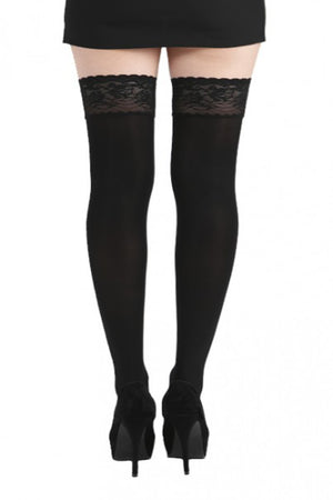 SALE! 50 denier Opaque Lace Top Stay Ups XXXL