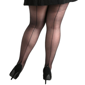 Back Seam Pantyhose (2x to 3x)