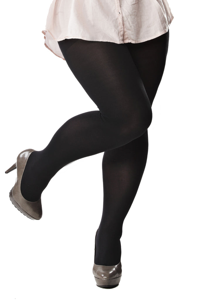 Frola Seamless Pantyhose 40 Denier Classic Microfiber Tights PLUS