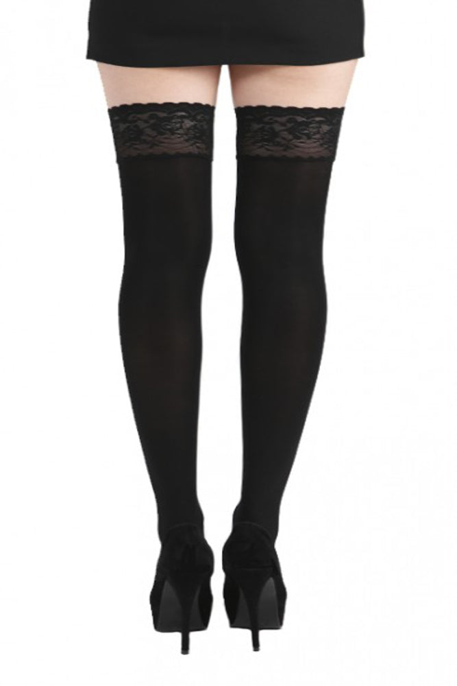 Lace Top Hold Ups XXL/XXXL Donatella's Plus Size Hosiery