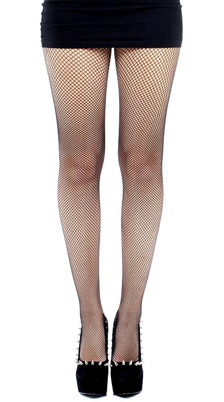 Plus Sized Black Fishnet Tights